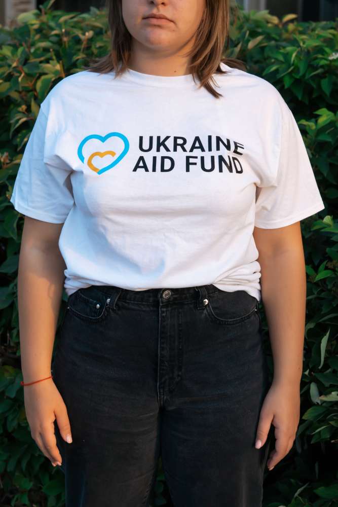 White Unisex T-shirt "Ukraine Aid Fund"