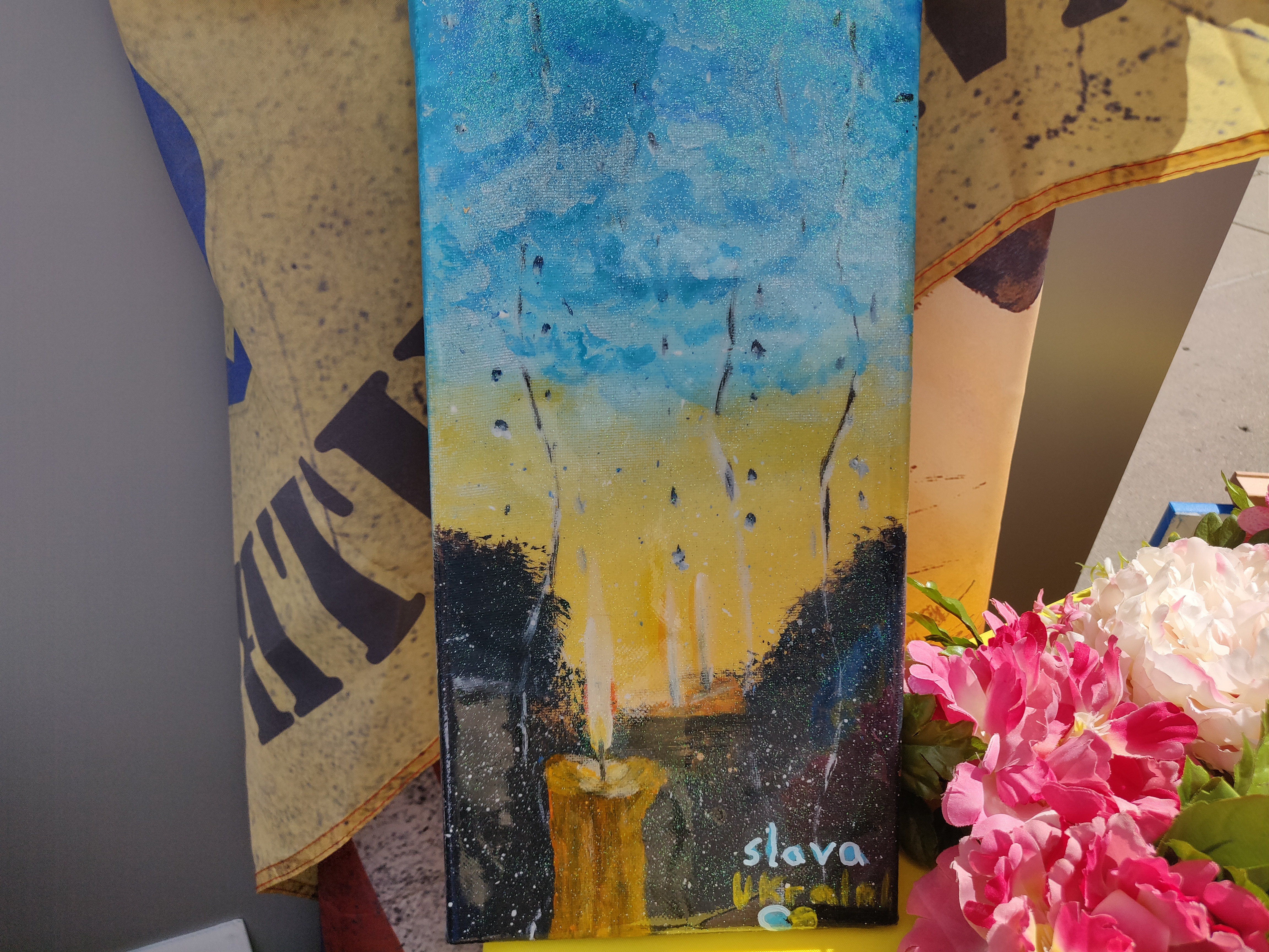 Painting. Candle