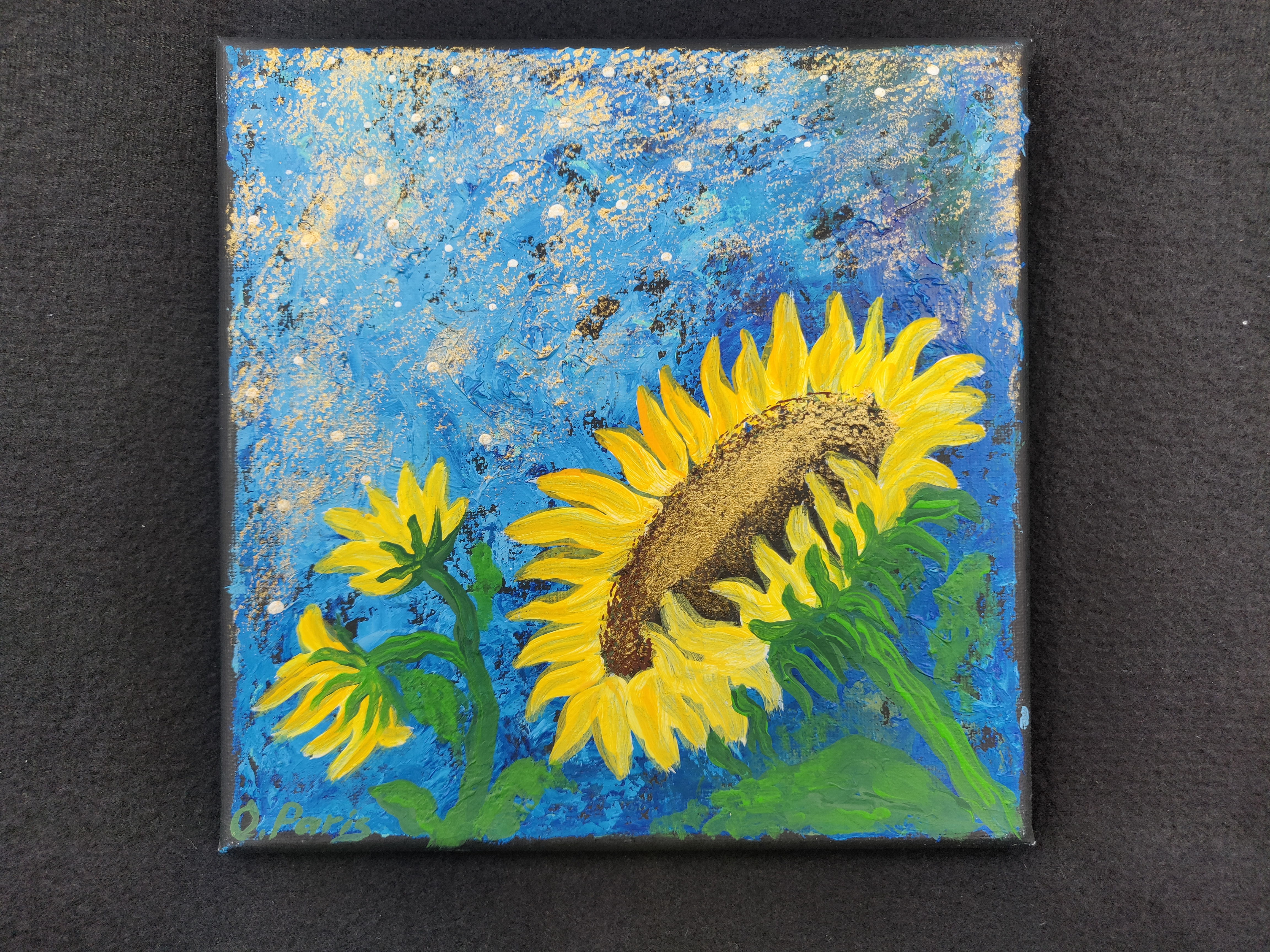 Sunflower. Painting 8x8